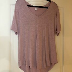 Old Navy Pink Luxe V Neck Tee